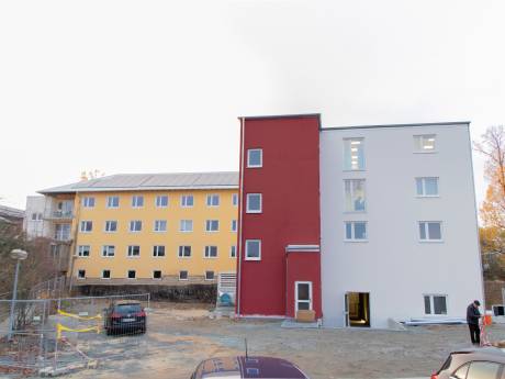 Nach der Sanierung des Altbaus und der Fertigstellung des Neubaus ...